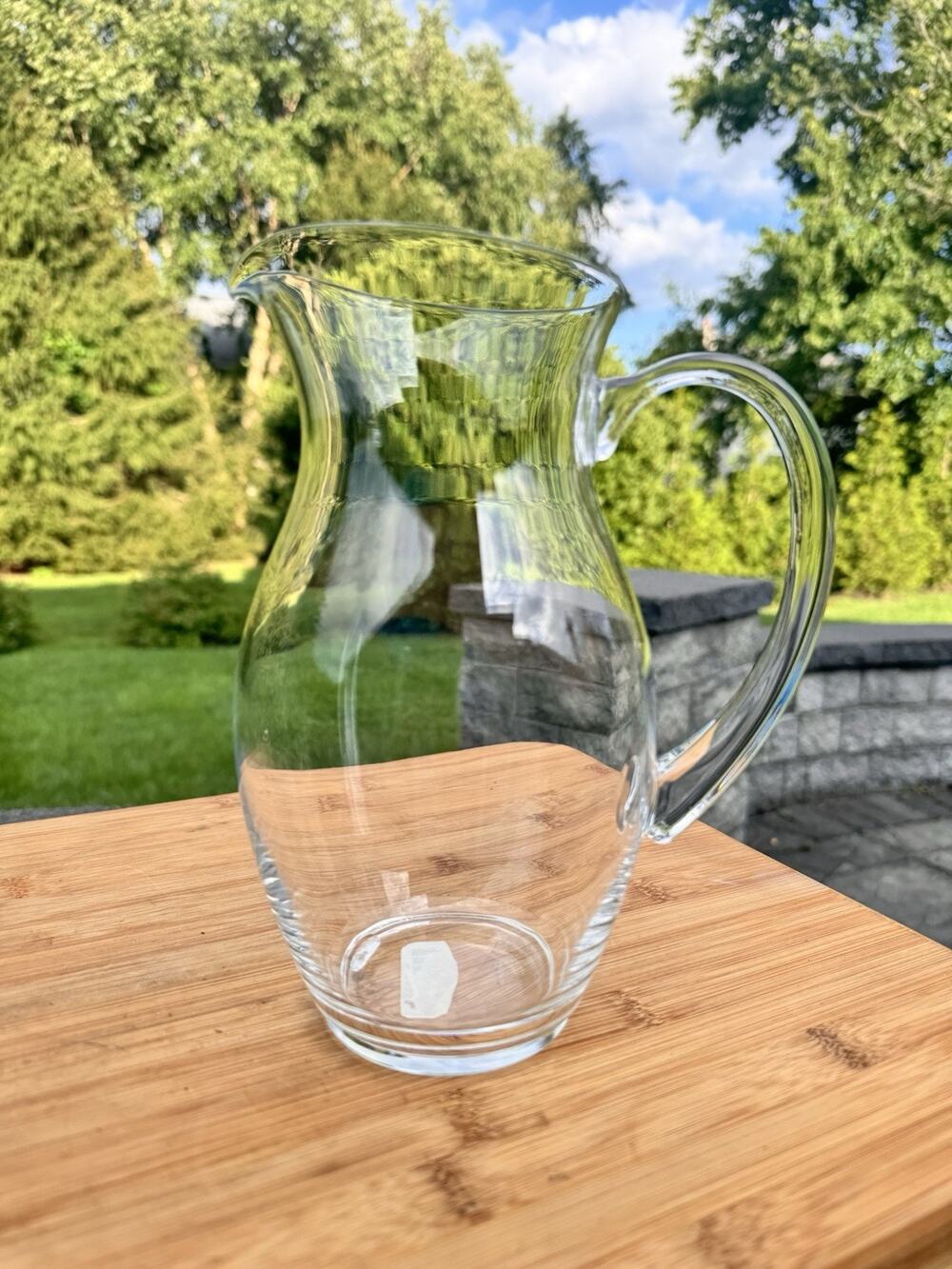 Vintage Christofle French Clear Crystal Water Pitcher Jug 48 oz